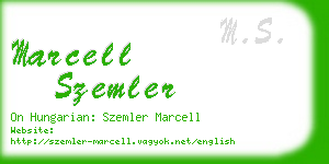 marcell szemler business card